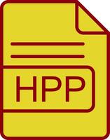 hpp fichier format ancien icône conception vecteur