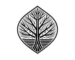 logo icône arbre vecteur