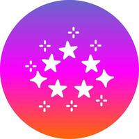 étoiles glyphe pente cercle icône conception vecteur
