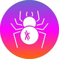 araignée glyphe pente cercle icône conception vecteur