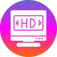 HD glyphe pente cercle icône conception vecteur
