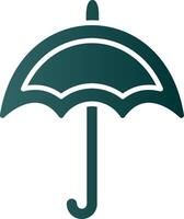 icône de dégradé de glyphe de parapluie vecteur
