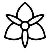 icône de ligne d'orchidée vecteur