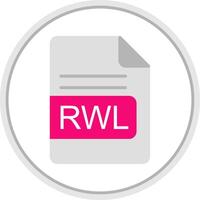 rwl fichier format plat cercle icône vecteur