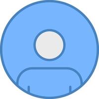 utilisateur ligne rempli bleu icône vecteur