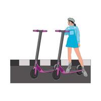 illustration de électrique scooter vecteur