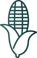 icône de dégradé de ligne de maïs vecteur