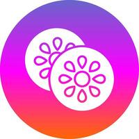 kiwi glyphe pente cercle icône conception vecteur