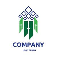 investissement et commerce logo conception pour graphique designer ou la toile développeur vecteur