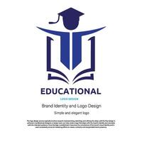 enseignement, éducation, et étude logo conception pour graphique designer ou la toile développeur vecteur