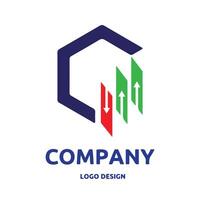 investissement et commerce logo conception pour graphique designer ou la toile développeur vecteur