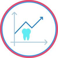 Statistiques plat cercle icône vecteur