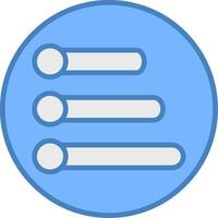 le progrès bar ligne rempli bleu icône vecteur