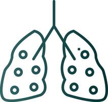 pneumologie ligne pente icône vecteur