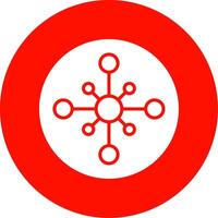 réseau centre multi Couleur cercle icône vecteur