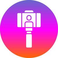 selfies glyphe pente cercle icône conception vecteur