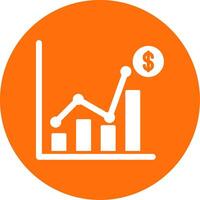 Ventes statistiques multi Couleur cercle icône vecteur