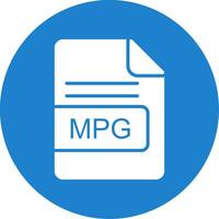mpg fichier format multi Couleur cercle icône vecteur