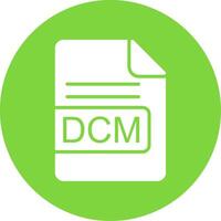 dcm fichier format multi Couleur cercle icône vecteur