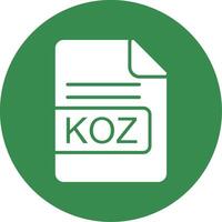 Koz fichier format multi Couleur cercle icône vecteur