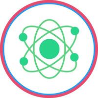 atomique plat cercle icône vecteur