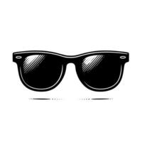 noir et blanc illustration de moderne noir des lunettes de soleil vecteur