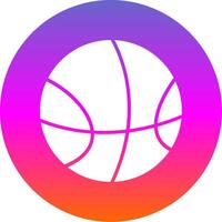 basketball glyphe pente cercle icône conception vecteur