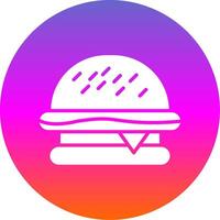 Burger glyphe pente cercle icône conception vecteur