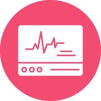 ecg moniteur multi Couleur cercle icône vecteur