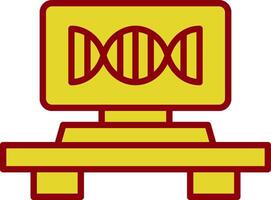 ADN brin ancien icône conception vecteur