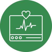 ecg moniteur multi Couleur cercle icône vecteur