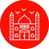 mosquée multi Couleur cercle icône vecteur