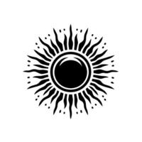 noir et blanc illustration de le Soleil vecteur