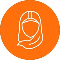 hijab multi Couleur cercle icône vecteur