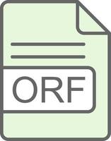 orf fichier format fillay icône conception vecteur