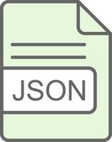 json fichier format fillay icône conception vecteur