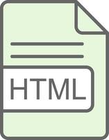 html fichier format fillay icône conception vecteur