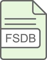 fsdb fichier format fillay icône conception vecteur