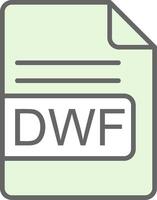 dwf fichier format fillay icône conception vecteur