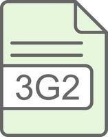 3g2 fichier format fillay icône conception vecteur