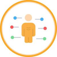 anatomie plat cercle icône vecteur