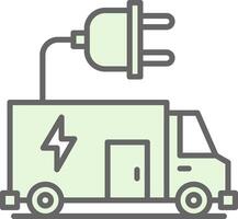 électrique véhicule fillay icône conception vecteur