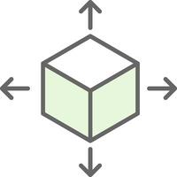 cube fillay icône conception vecteur