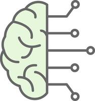 cerveau fillay icône conception vecteur