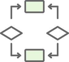 algorithme fillay icône conception vecteur