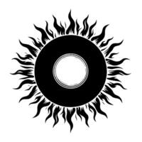 noir et blanc illustration de le Soleil vecteur
