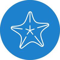 étoile de mer multi Couleur cercle icône vecteur