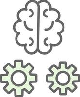 cerveau formation fillay icône conception vecteur