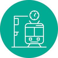 métro station multi Couleur cercle icône vecteur