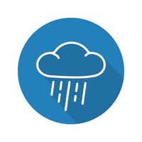 icône de pluie plat linéaire grandissime. nuage pluvieux. symbole de ligne de vecteur